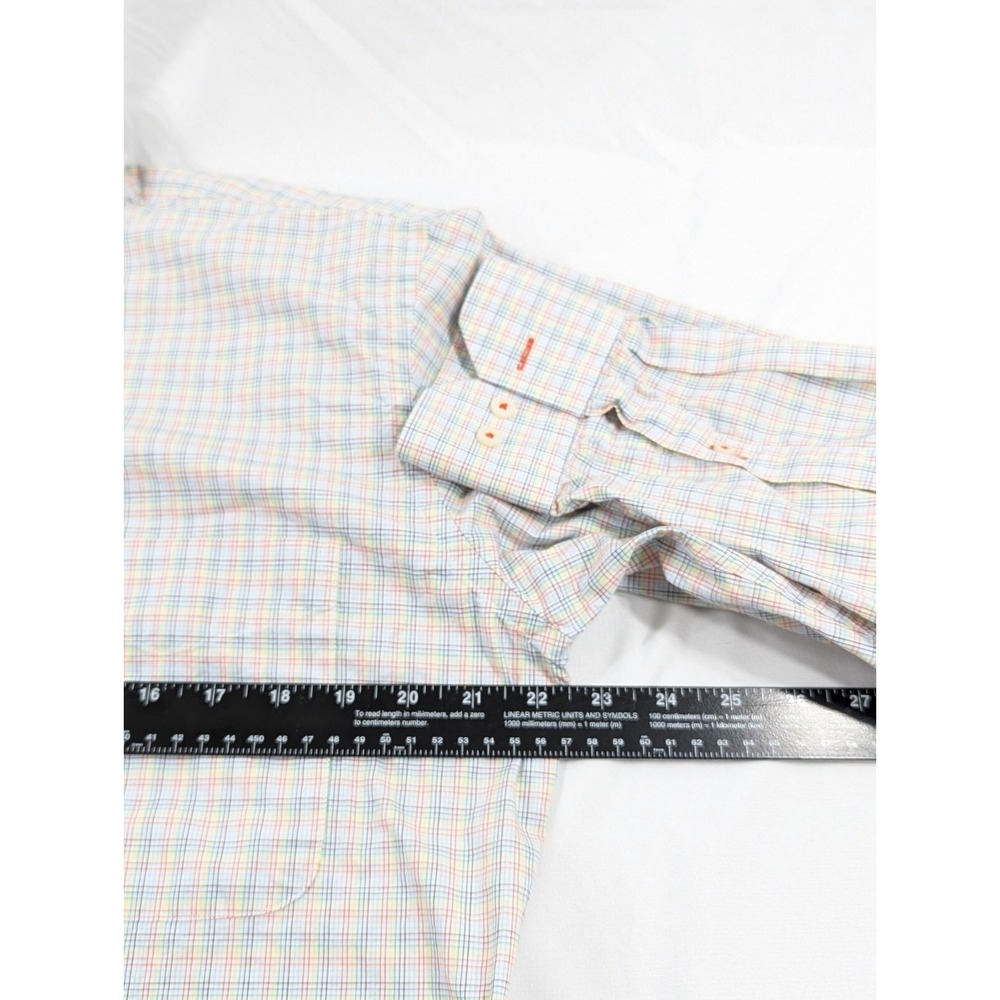 Alan Flusser Long Sleeve Bright Rainbow Plaid Size Medium - Picture 7 of 8